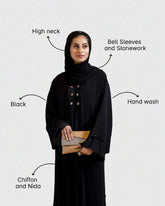Dual layer Black abaya